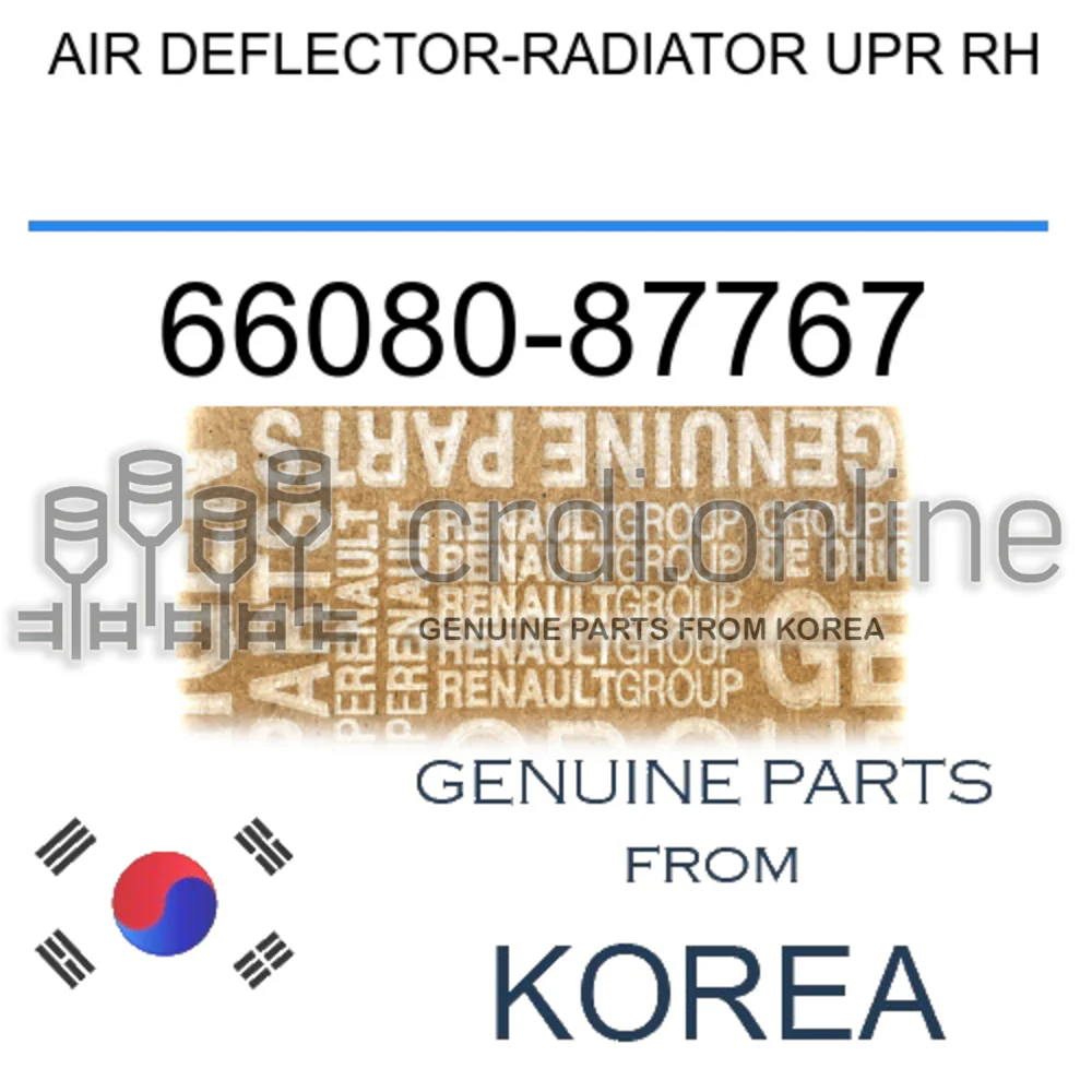 AIR DEFLECTOR-RADIATOR UPR RH [ORIGINAL] 66080-87767 6608087767 66080 87767