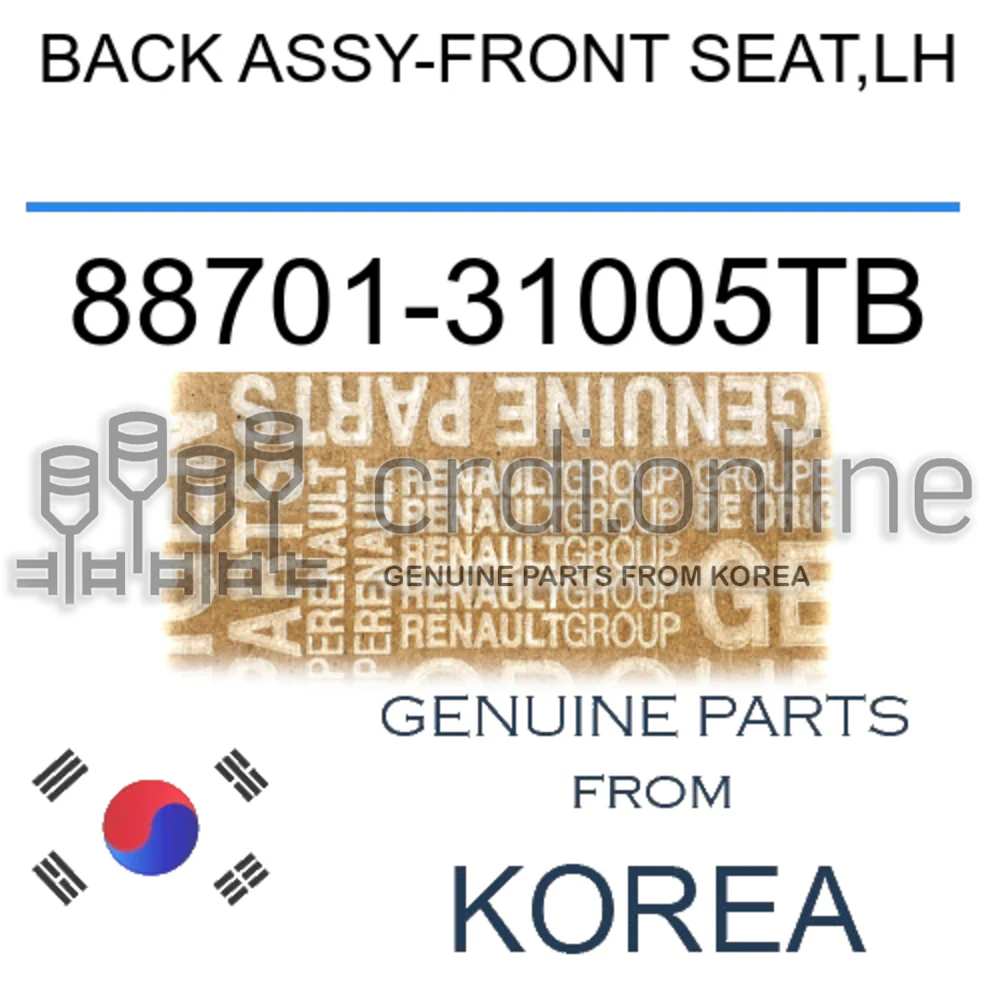 BACK ASSY-FRONT SEAT,LH [ORIGINAL] 88701-31005TB 8870131005TB 88701 31005TB