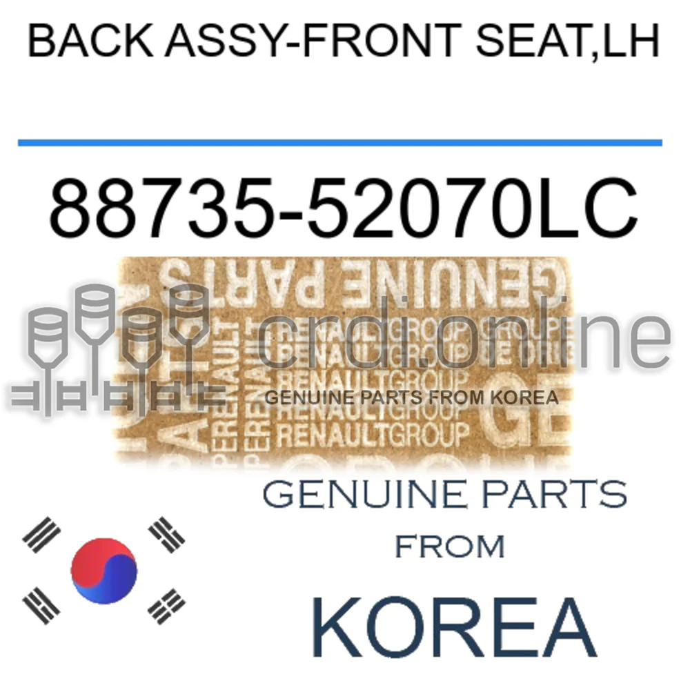 BACK ASSY-FRONT SEAT,LH [ORIGINAL] 88735-52070LC 8873552070LC 88735 52070LC
