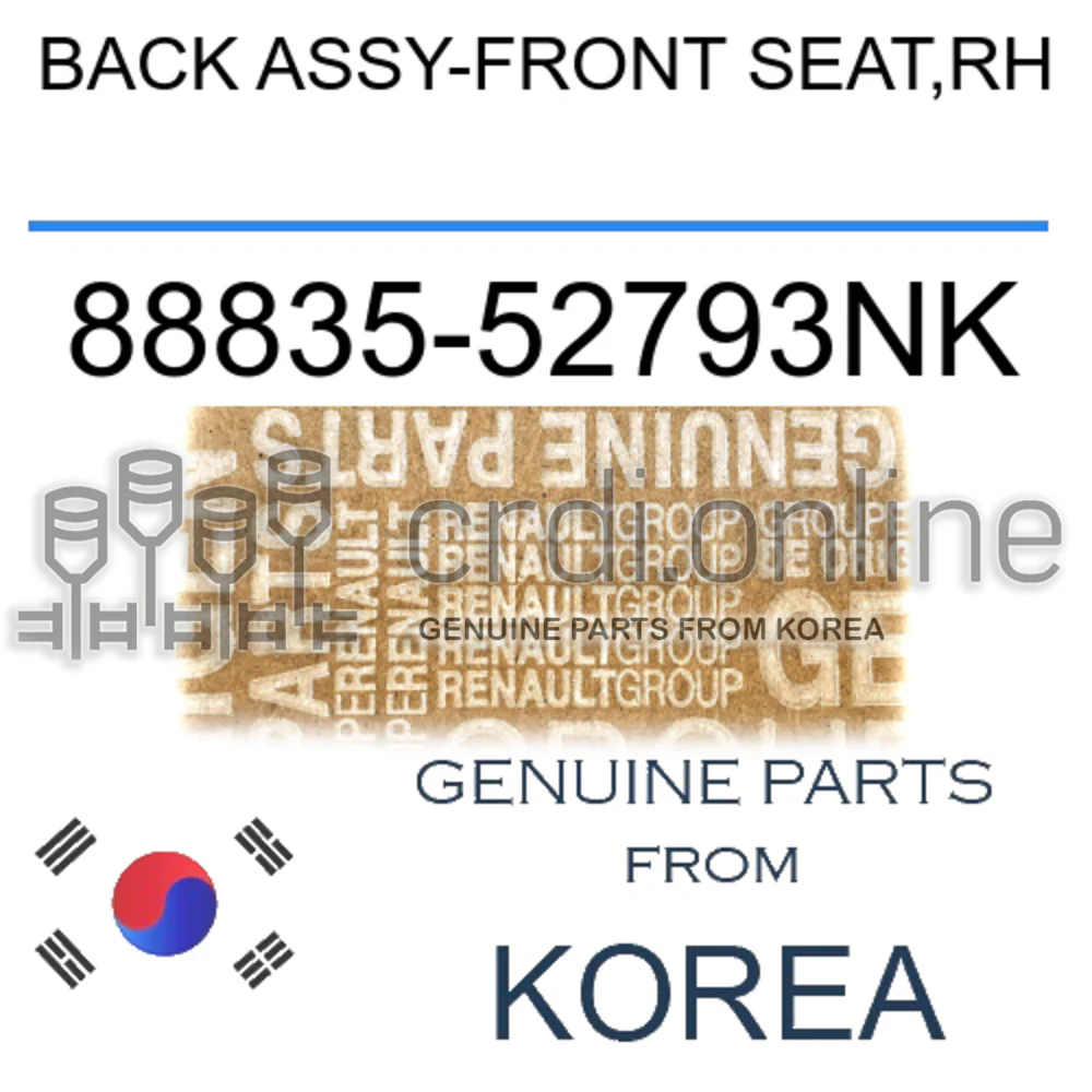 BACK ASSY-FRONT SEAT,RH [ORIGINAL] 88835-52793NK 8883552793NK 88835 52793NK