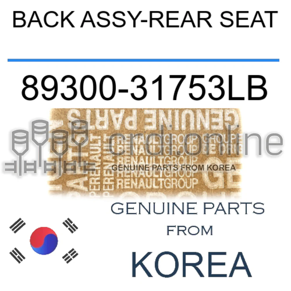 BACK ASSY-REAR SEAT [ORIGINAL] 89300-31753LB 8930031753LB 89300 31753LB