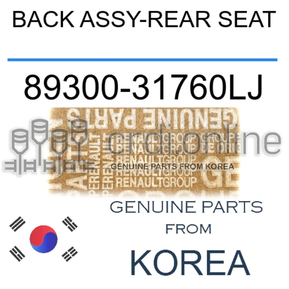 BACK ASSY-REAR SEAT [ORIGINAL] 89300-31760LJ 8930031760LJ 89300 31760LJ
