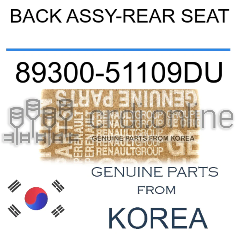 BACK ASSY-REAR SEAT [ORIGINAL] 89300-51109DU 8930051109DU 89300 51109DU
