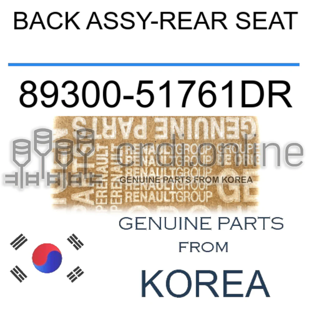 BACK ASSY-REAR SEAT [ORIGINAL] 89300-51761DR 8930051761DR 89300 51761DR