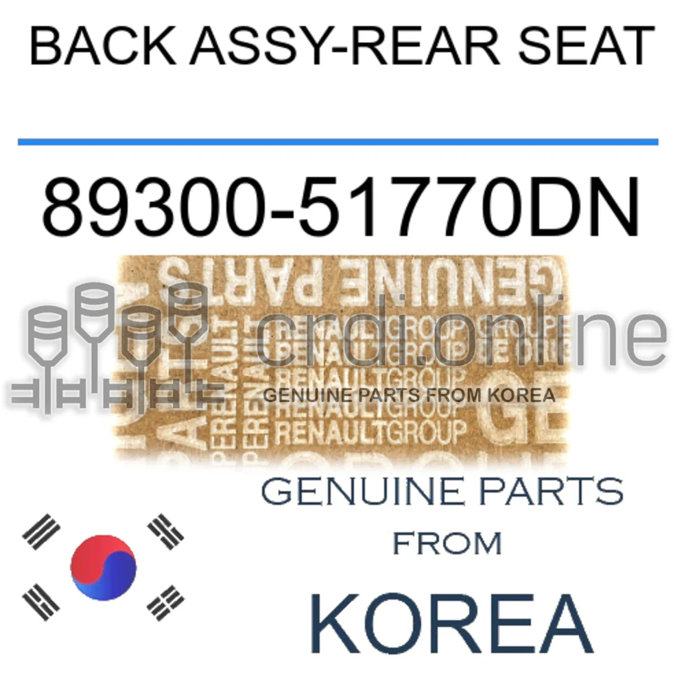 BACK ASSY-REAR SEAT [ORIGINAL] 89300-51770DN 8930051770DN 89300 51770DN