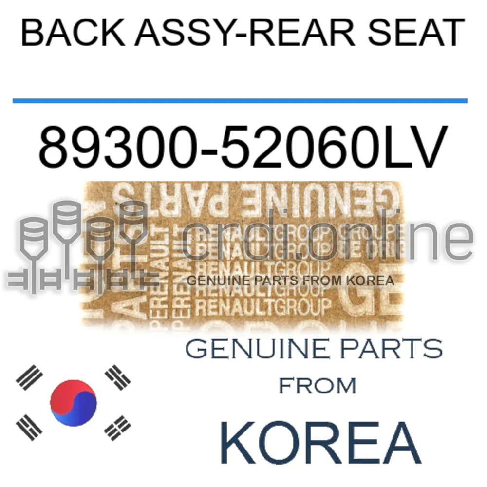 BACK ASSY-REAR SEAT [ORIGINAL] 89300-52060LV 8930052060LV 89300 52060LV