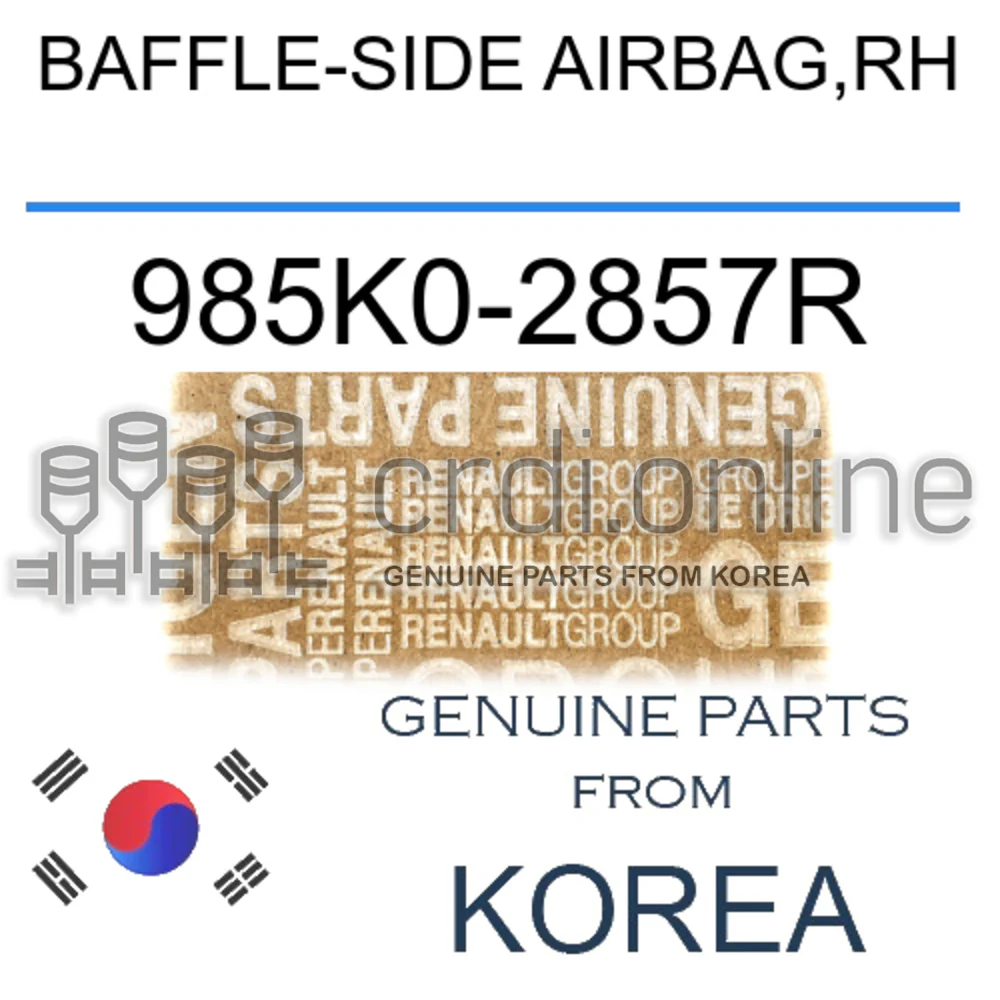 BAFFLE-SIDE AIRBAG,RH [ORIGINAL] 985K0-2857R 985K02857R 985K0 2857R