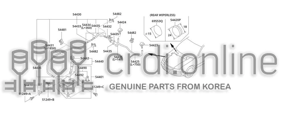 BAND-WASHER TUBE [ORIGINAL] 54435-51000 5443551000 54435 51000