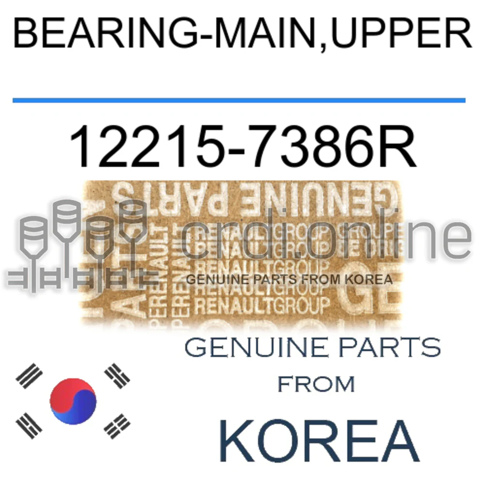 BEARING-MAIN,UPPER [ORIGINAL] 12215-7386R 122157386R 12215 7386R
