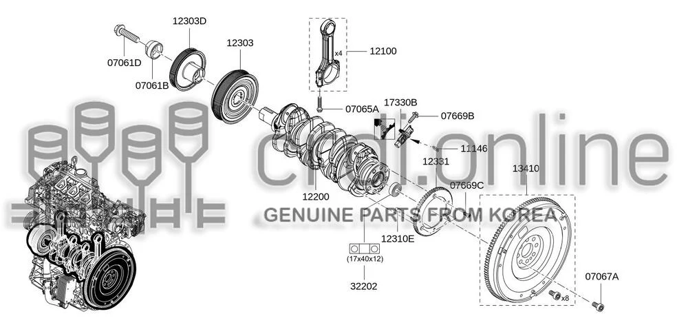 BOLT-CONNECTING ROD [ORIGINAL] 82004-25460 8200425460 82004 25460