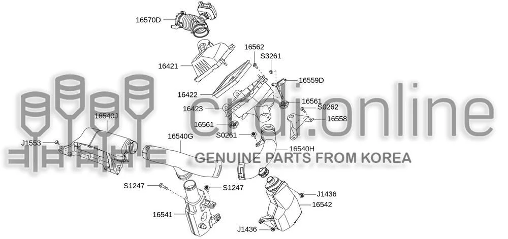 BRACKET-AIR CLEANRREAR LH [ORIGINAL] 16558-15900 1655815900 16558 15900