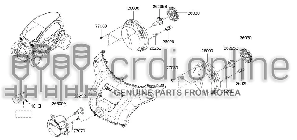 BULB-WEDGE BASE [ORIGINAL] 77030-97516 7703097516 77030 97516