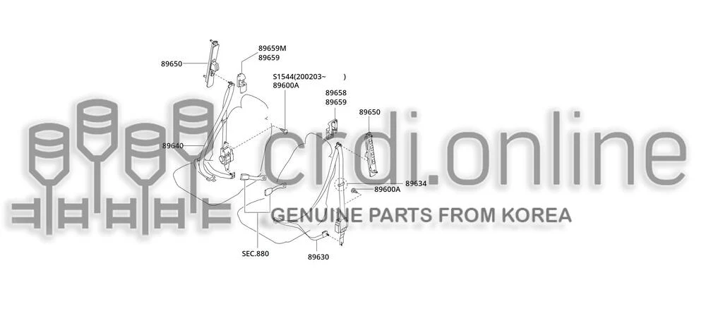 COVER-BELT ANCHOR [ORIGINAL] 89659-51700GC 8965951700GC 89659 51700GC