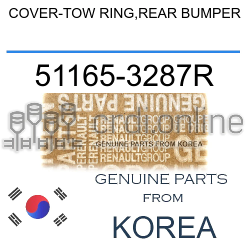 COVER-TOW RING,REAR BUMPER [ORIGINAL] 51165-3287R 511653287R 51165 3287R