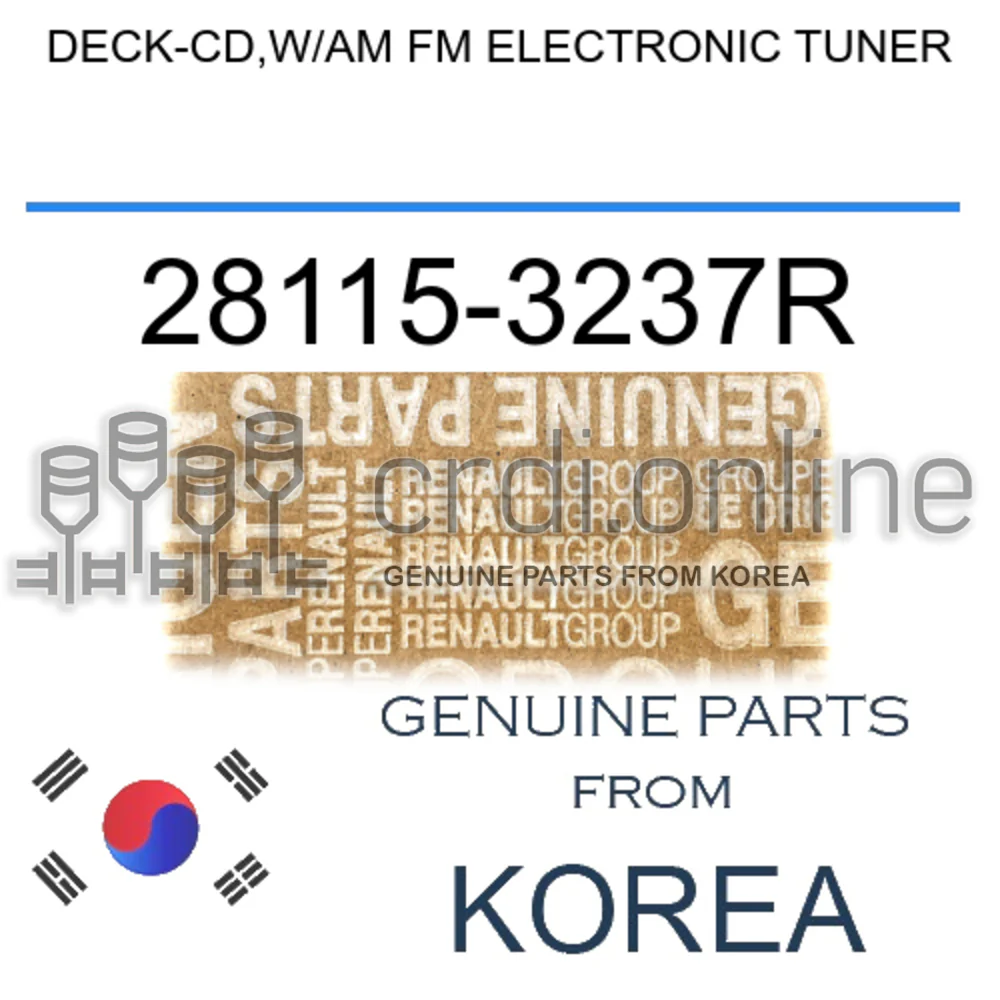 DECK-CD,W/AM FM ELECTRONIC TUNER [ORIGINAL] 28115-3237R 281153237R 28115 3237R