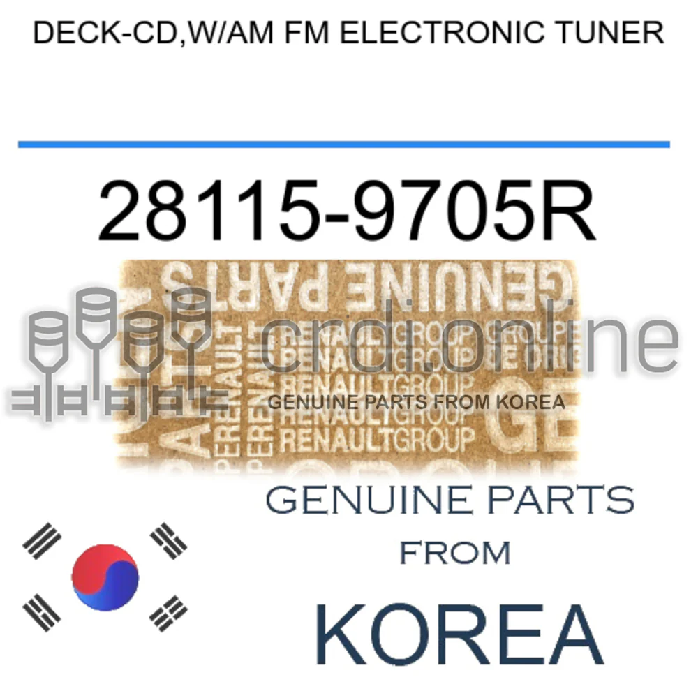 DECK-CD,W/AM FM ELECTRONIC TUNER [ORIGINAL] 28115-9705R 281159705R 28115 9705R
