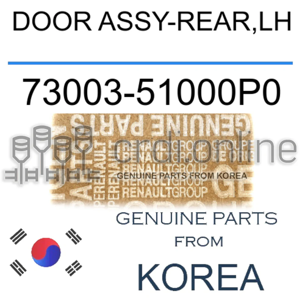 DOOR ASSY-REAR,LH [ORIGINAL] 73003-51000P0 7300351000P0 73003 51000P0