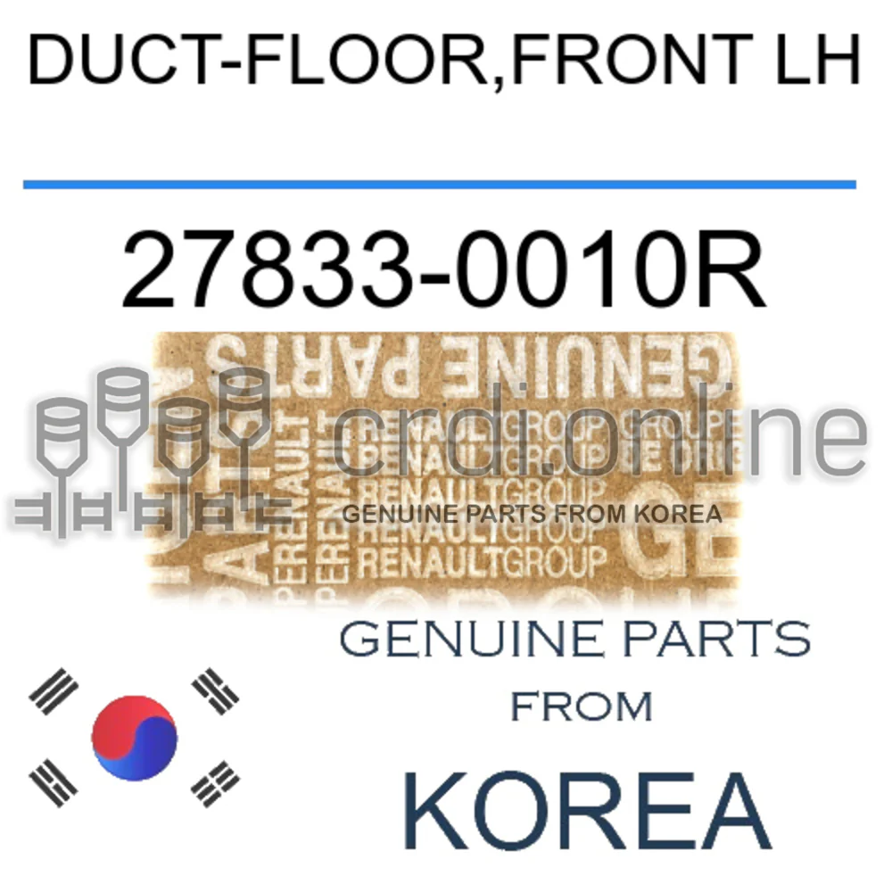 DUCT-FLOOR,FRONT LH [ORIGINAL] 27833-0010R 278330010R 27833 0010R