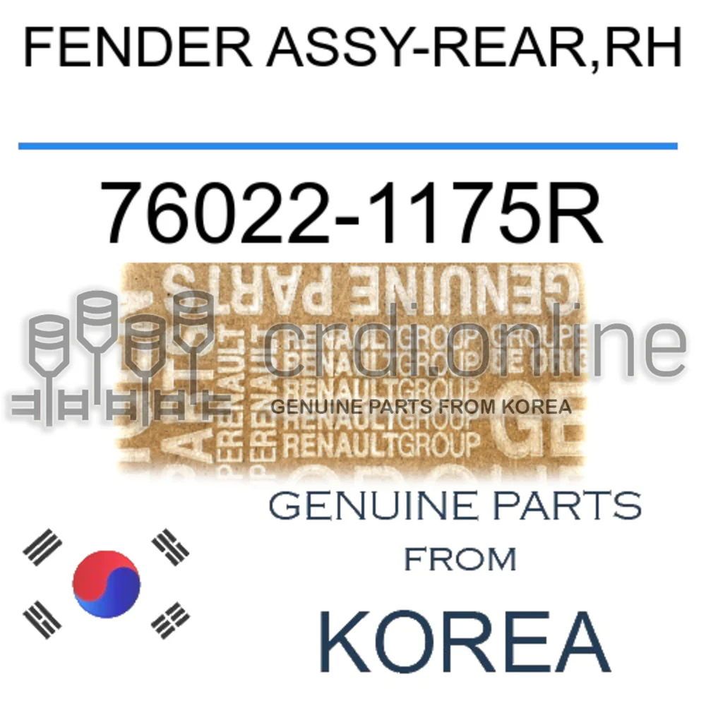 FENDER ASSY-REAR,RH [ORIGINAL] 76022-1175R 760221175R 76022 1175R