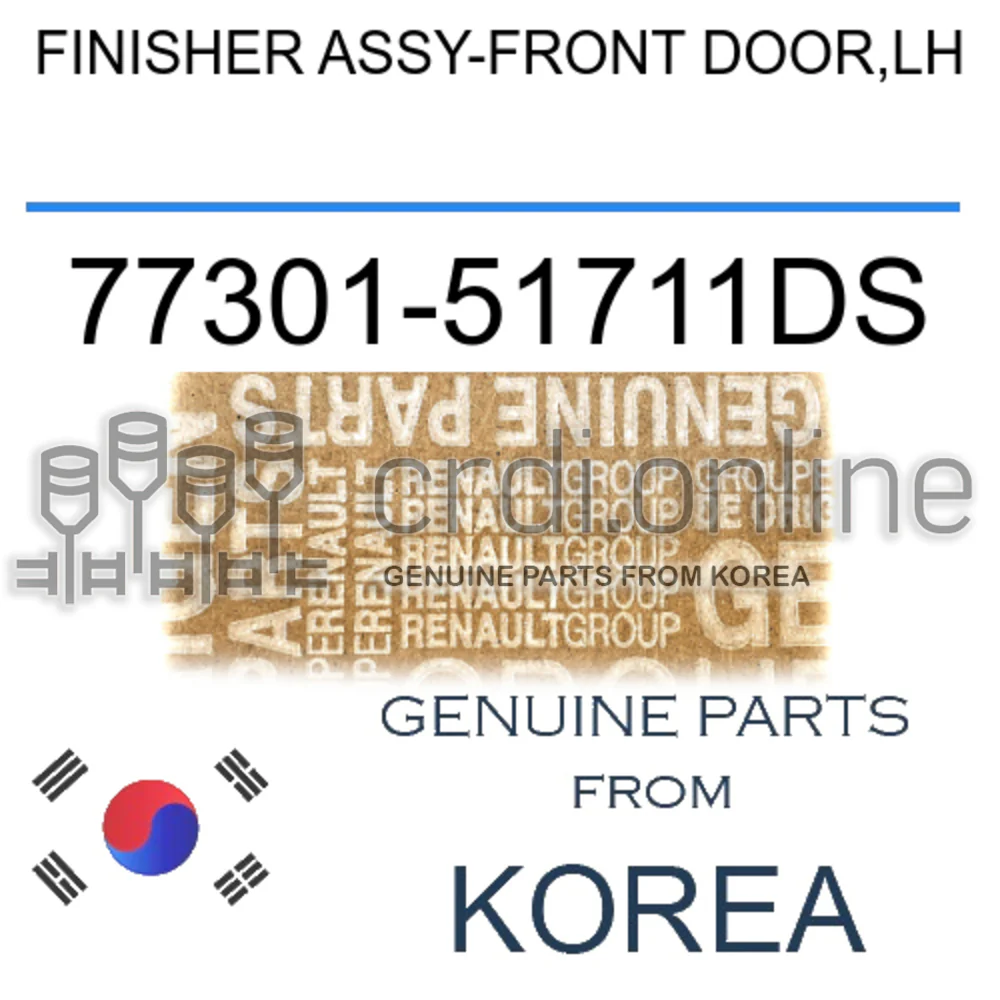 FINISHER ASSY-FRONT DOOR,LH [ORIGINAL] 77301-51711DS 7730151711DS 77301 51711DS