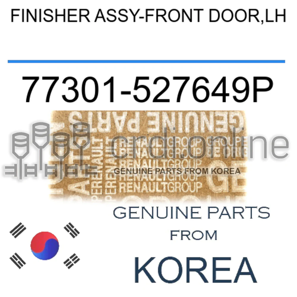 FINISHER ASSY-FRONT DOOR,LH [ORIGINAL] 77301-527649P 77301527649P 77301 527649P