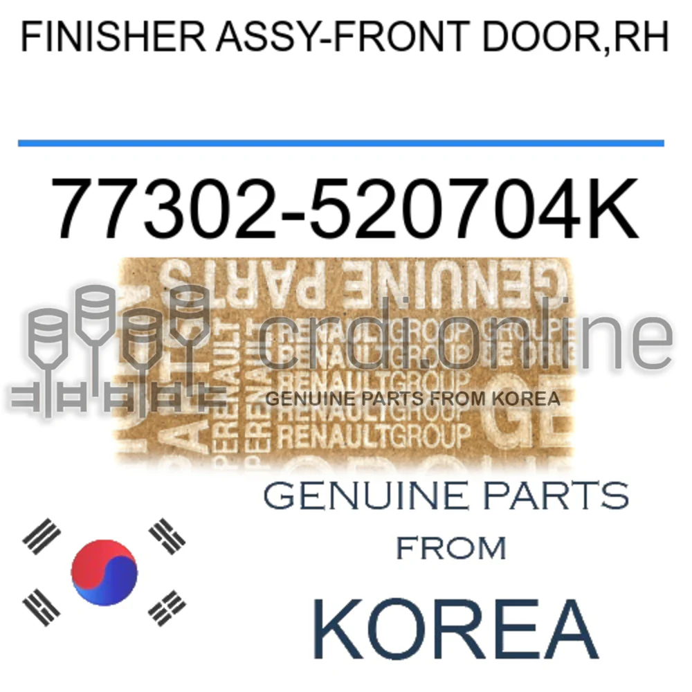 FINISHER ASSY-FRONT DOOR,RH [ORIGINAL] 77302-520704K 77302520704K 77302 520704K