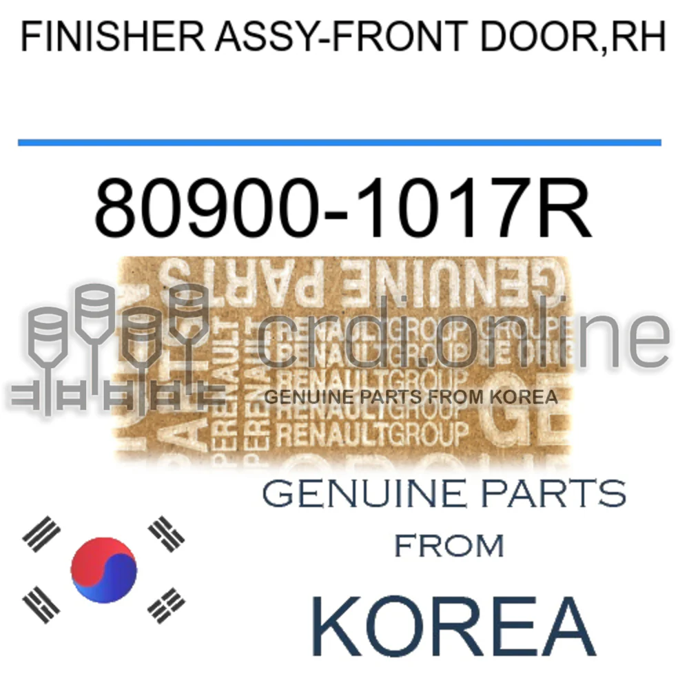FINISHER ASSY-FRONT DOOR,RH [ORIGINAL] 80900-1017R 809001017R 80900 1017R