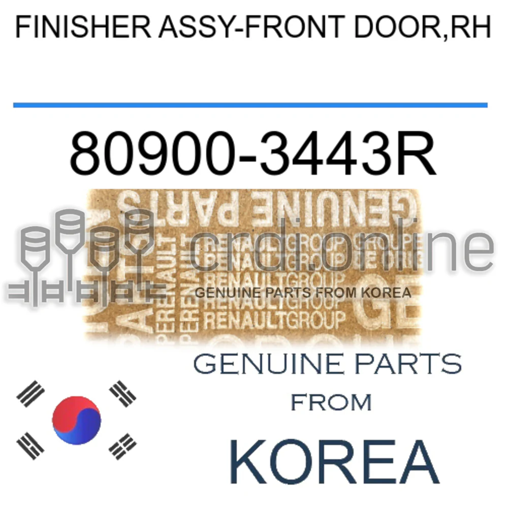 FINISHER ASSY-FRONT DOOR,RH [ORIGINAL] 80900-3443R 809003443R 80900 3443R