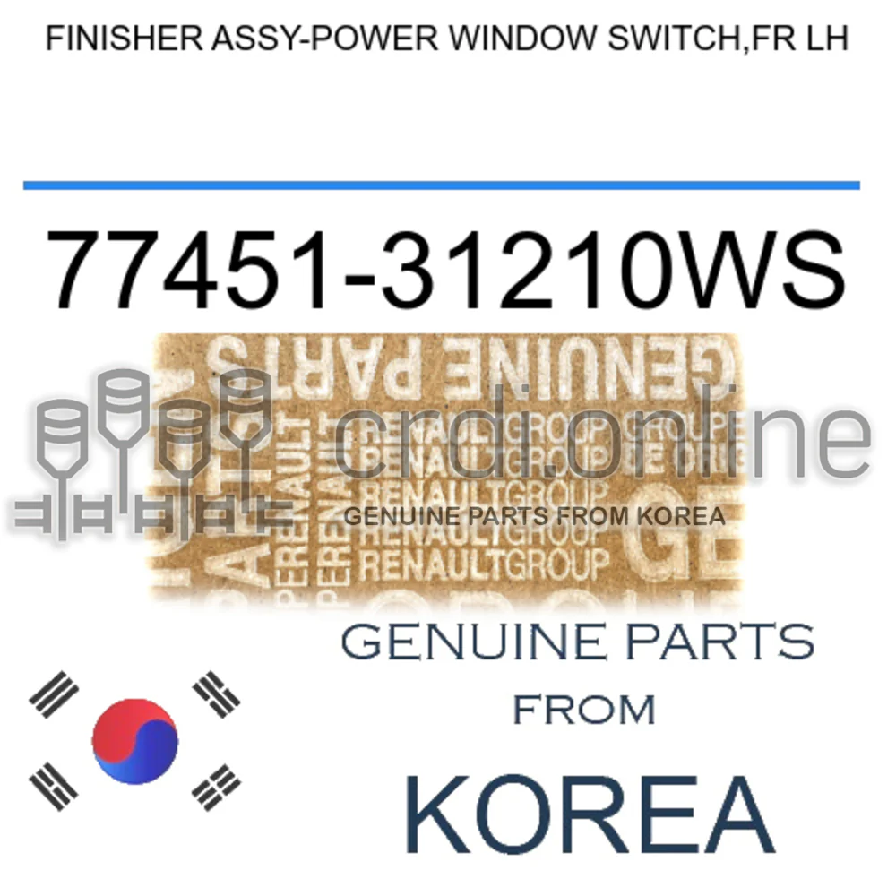 FINISHER ASSY-POWER WINDOW SWITCH,FR LH [ORIGINAL] 77451-31210WS 7745131210WS 77451 31210WS