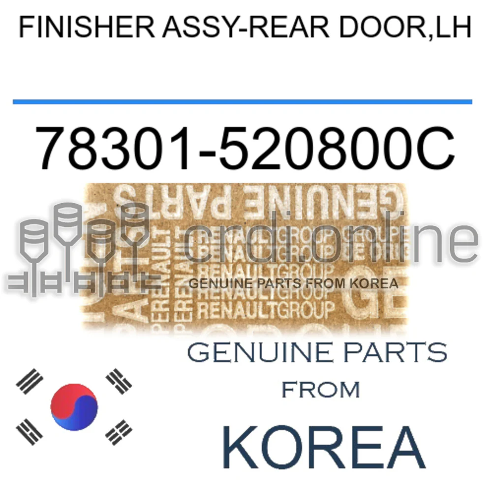 FINISHER ASSY-REAR DOOR,LH [ORIGINAL] 78301-520800C 78301520800C 78301 520800C