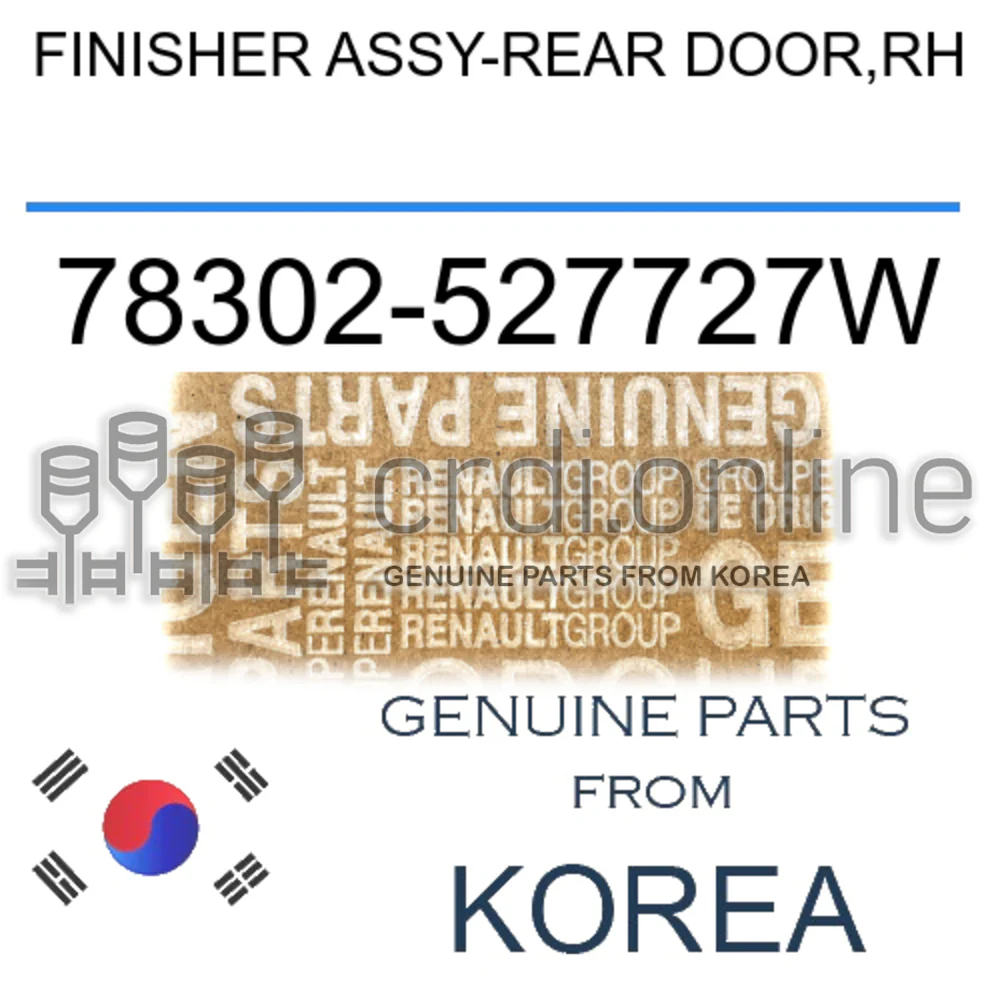 FINISHER ASSY-REAR DOOR,RH [ORIGINAL] 78302-527727W 78302527727W 78302 527727W
