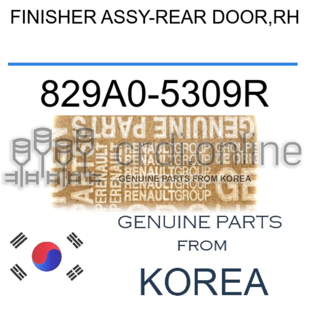 FINISHER ASSY-REAR DOOR,RH [ORIGINAL] 829A0-5309R 829A05309R 829A0 5309R