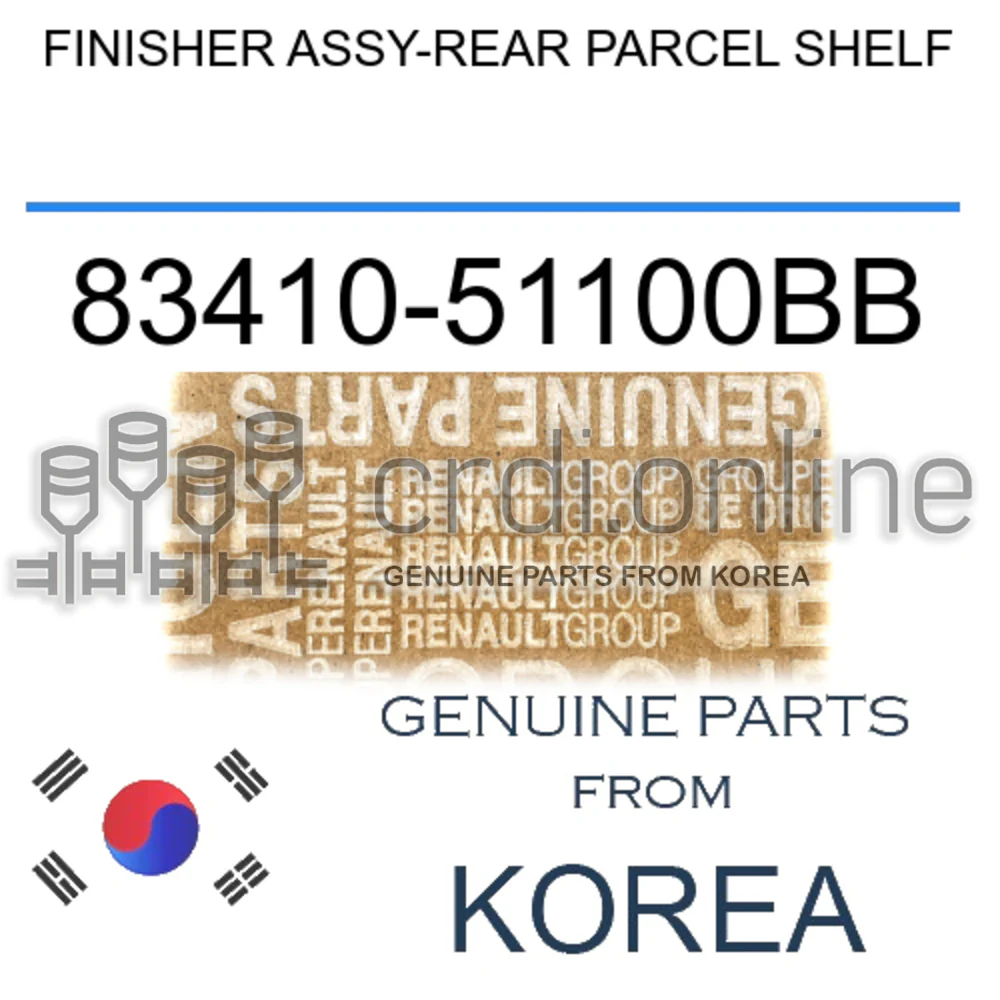 FINISHER ASSY-REAR PARCEL SHELF [ORIGINAL] 83410-51100BB 8341051100BB 83410 51100BB