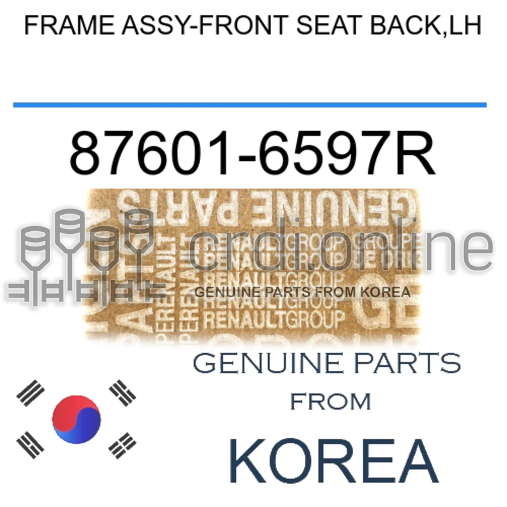 FRAME ASSY-FRONT SEAT BACK,LH [ORIGINAL] 87601-6597R 876016597R 87601 6597R