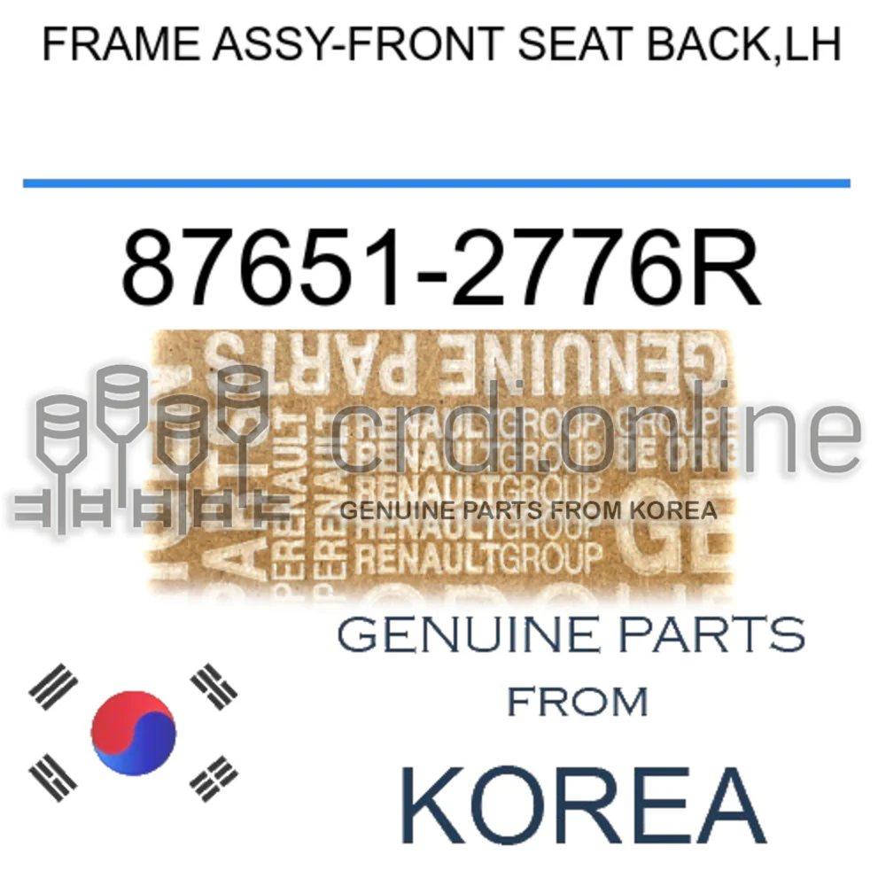 FRAME ASSY-FRONT SEAT BACK,LH [ORIGINAL] 87651-2776R 876512776R 87651 2776R