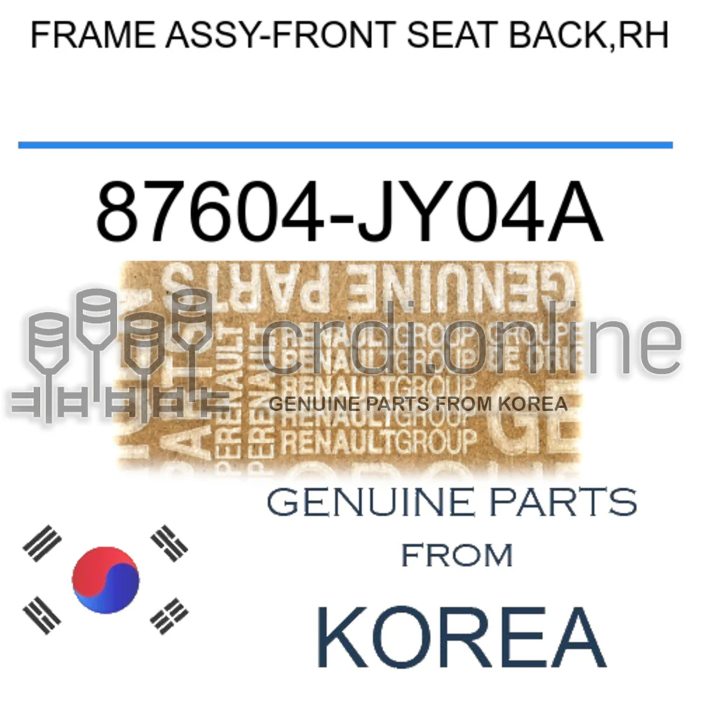 FRAME ASSY-FRONT SEAT BACK,RH [ORIGINAL] 87604-JY04A 87604JY04A 87604 JY04A