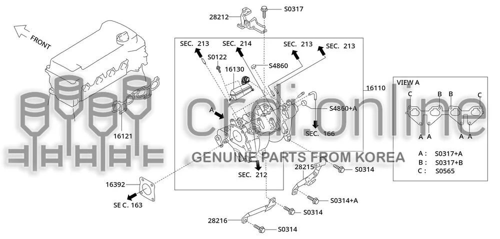 GASKET-THROTTLE CHAMBER [ORIGINAL] 16392-41930 1639241930 16392 41930
