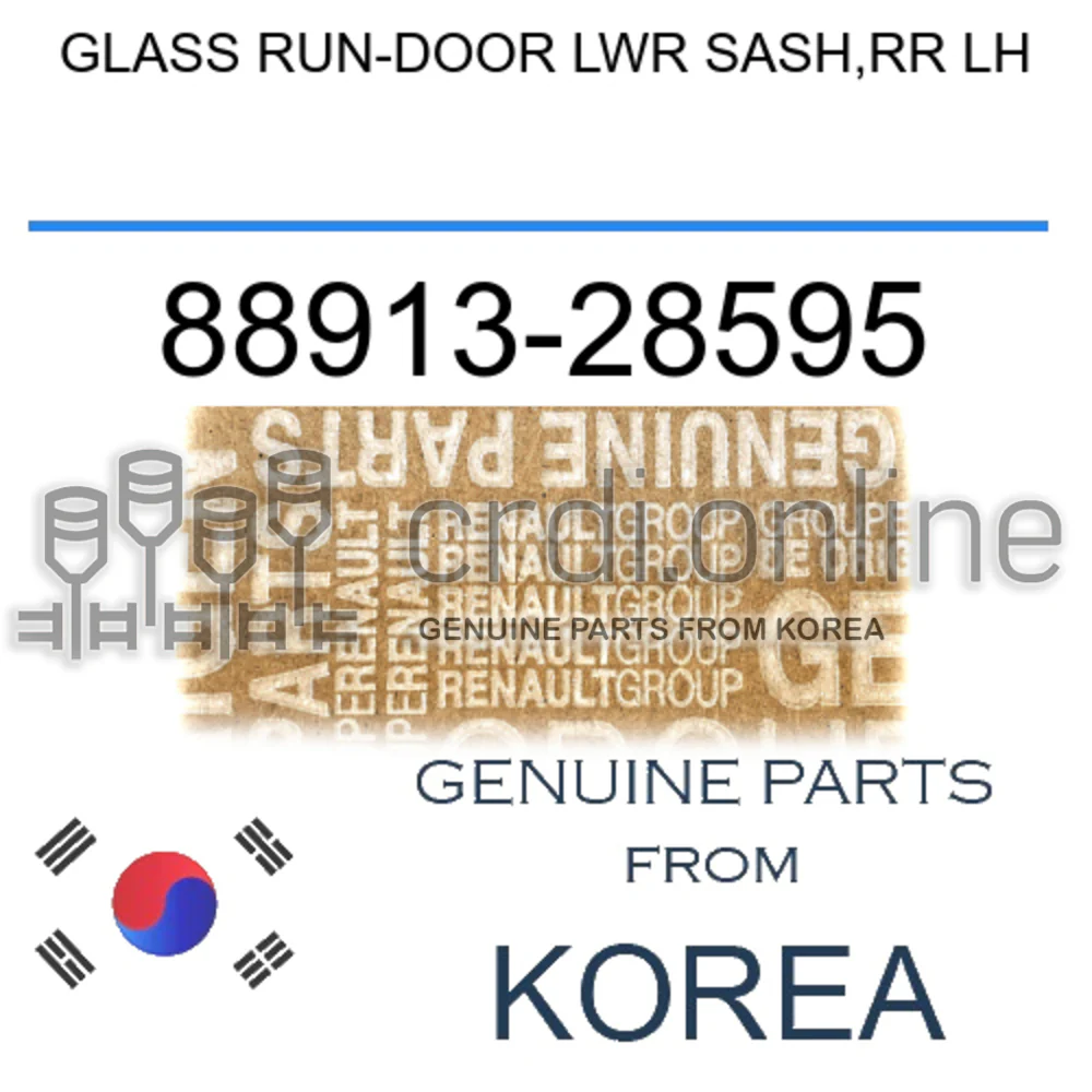 GLASS RUN-DOOR LWR SASH,RR LH [ORIGINAL] 88913-28595 8891328595 88913 28595
