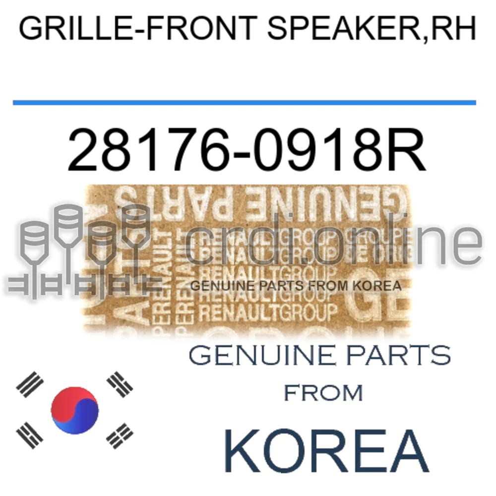 GRILLE-FRONT SPEAKER,RH [ORIGINAL] 28176-0918R 281760918R 28176 0918R