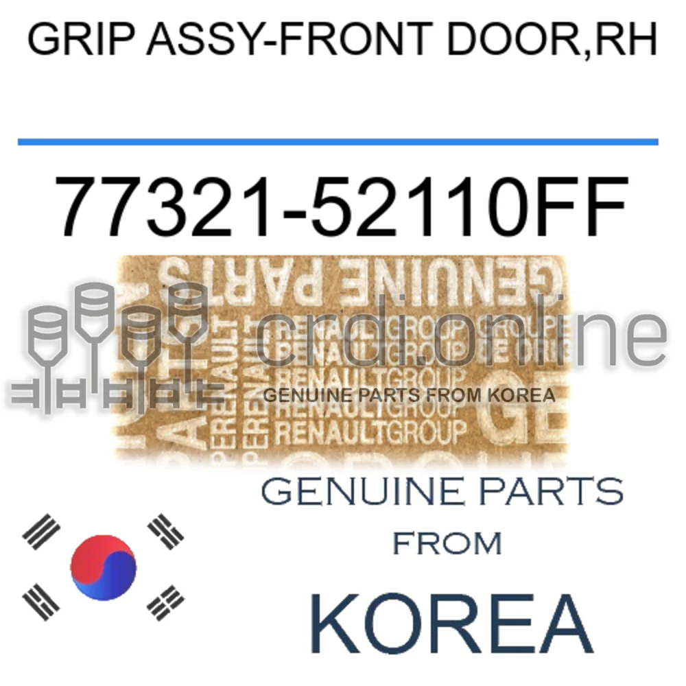 GRIP ASSY-FRONT DOOR,RH [ORIGINAL] 77321-52110FF 7732152110FF 77321 52110FF