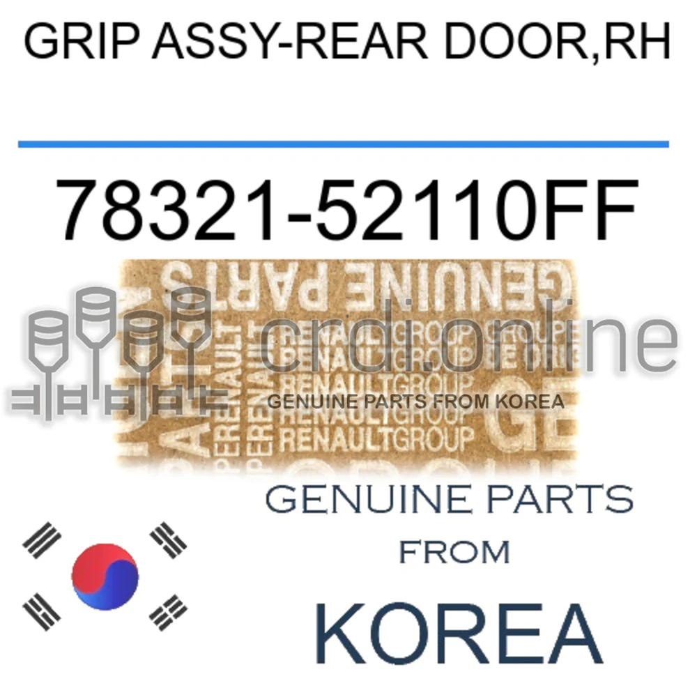 GRIP ASSY-REAR DOOR,RH [ORIGINAL] 78321-52110FF 7832152110FF 78321 52110FF