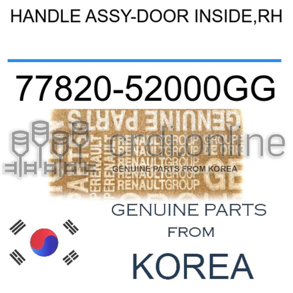 HANDLE ASSY-DOOR INSIDE,RH [ORIGINAL] 77820-52000GG 7782052000GG 77820 52000GG