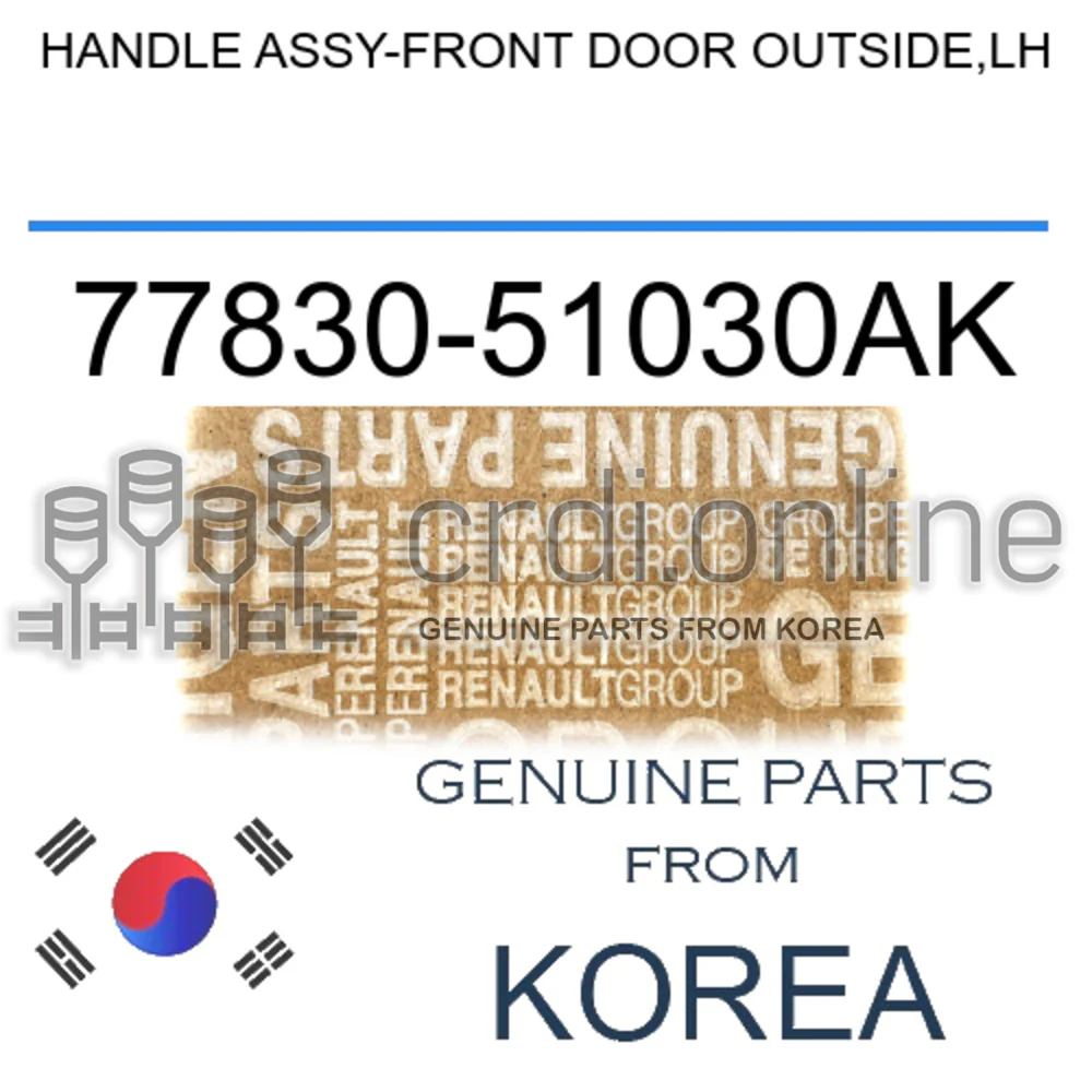 HANDLE ASSY-FRONT DOOR OUTSIDE,LH [ORIGINAL] 77830-51030AK 7783051030AK 77830 51030AK