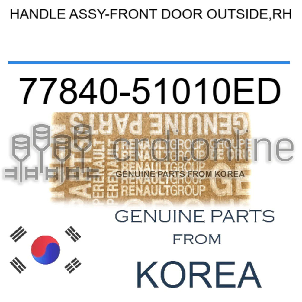 HANDLE ASSY-FRONT DOOR OUTSIDE,RH [ORIGINAL] 77840-51010ED 7784051010ED 77840 51010ED
