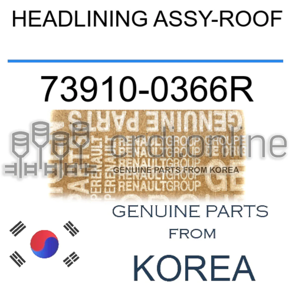HEADLINING ASSY-ROOF [ORIGINAL] 73910-0366R 739100366R 73910 0366R