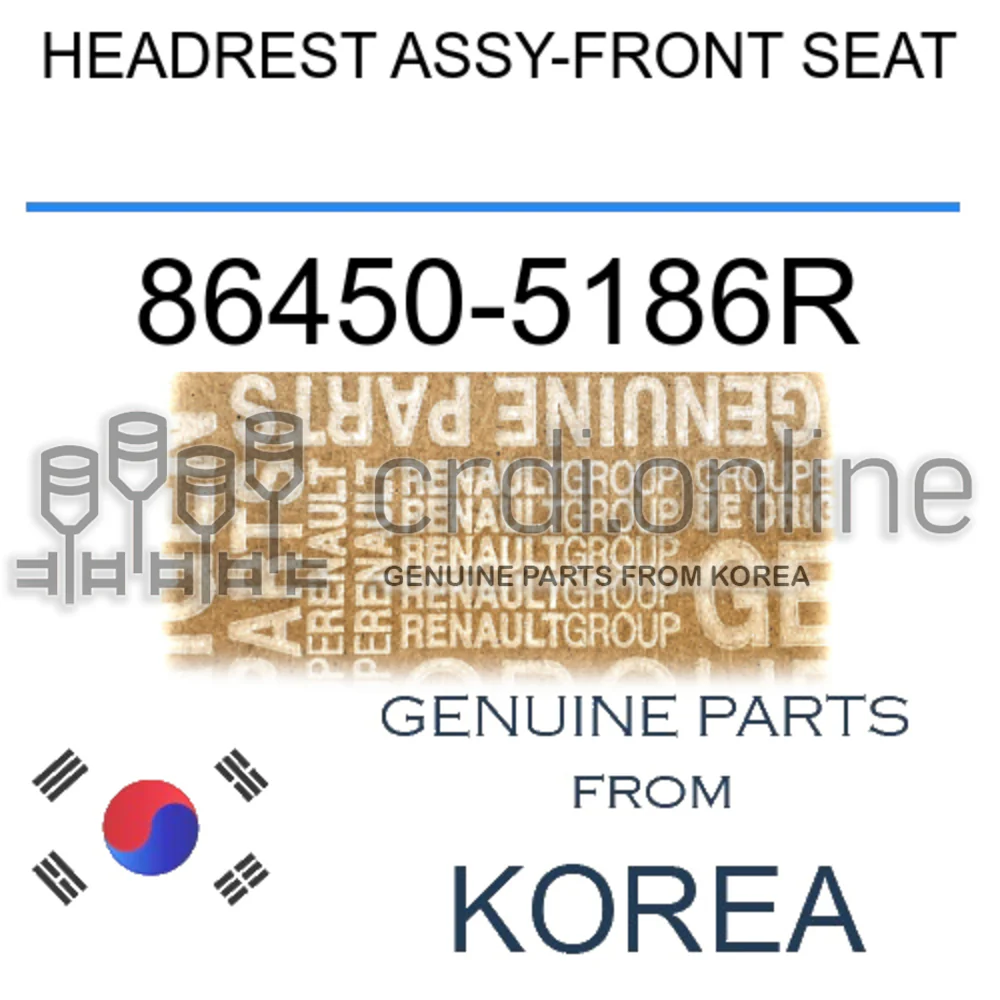 HEADREST ASSY-FRONT SEAT [ORIGINAL] 86450-5186R 864505186R 86450 5186R