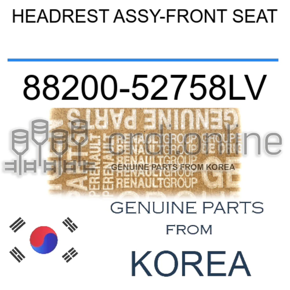 HEADREST ASSY-FRONT SEAT [ORIGINAL] 88200-52758LV 8820052758LV 88200 52758LV