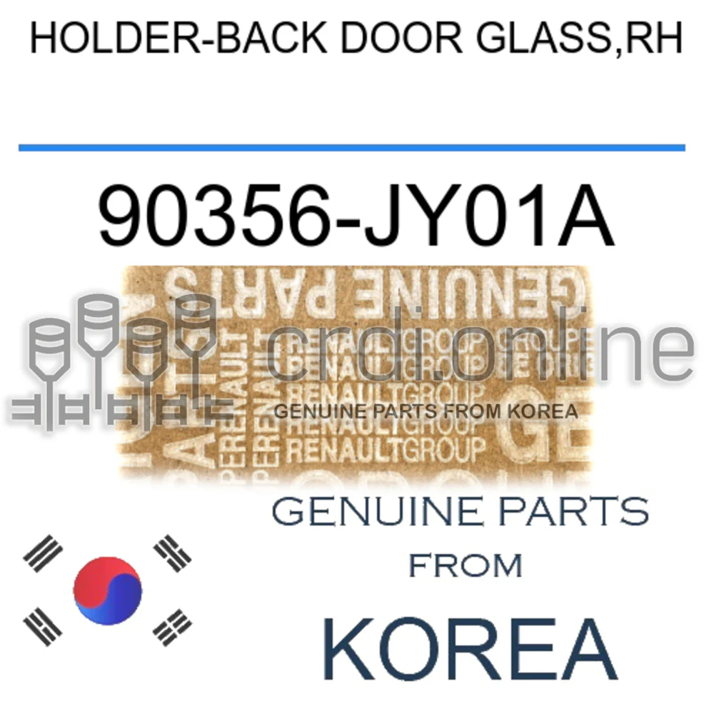 HOLDER-BACK DOOR GLASS,RH [ORIGINAL] 90356-JY01A 90356JY01A 90356 JY01A