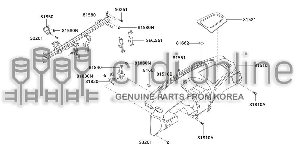 HOUSING ASSY-GLOVE BOX LAMP [ORIGINAL] 81936-31700 8193631700 81936 31700