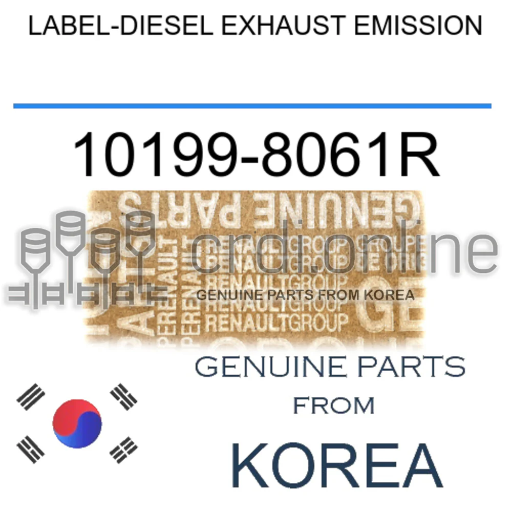 LABEL-DIESEL EXHAUST EMISSION [ORIGINAL] 10199-8061R 101998061R 10199 8061R